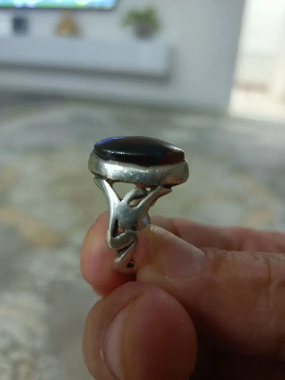 انگشتر نقره مزین به نام حضرت علی (ع)|زیورآلات و اکسسوری|گمیشان, |دیوار