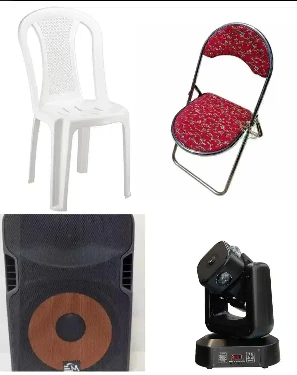 صندلی اجاره اییبانداکو همراه میکروفن ریسه نورسفید|خدمات پذیرایی، مراسم|بجنورد, |دیوار