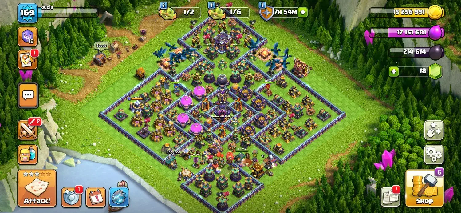 اکانت کلش آف کلنز تان هال ۱۵|کنسول، بازی ویدئویی و آنلاین|اردبیل, |دیوار