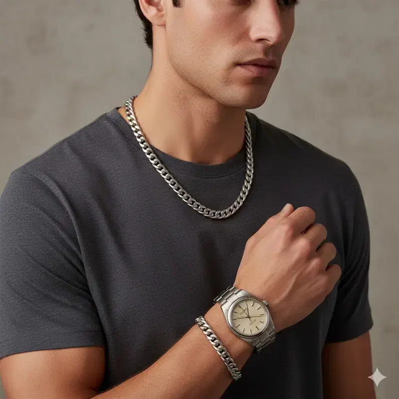 پکیج ساعت و گردنبند و دستبند مردانه|ساعت|کرج, کوی امامیه|دیوار