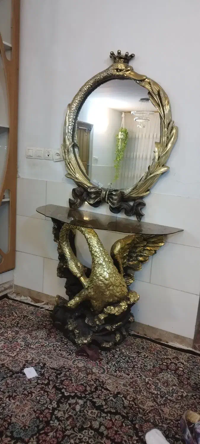 آینه و میز|بوفه، ویترین، کنسول|اراک, |دیوار