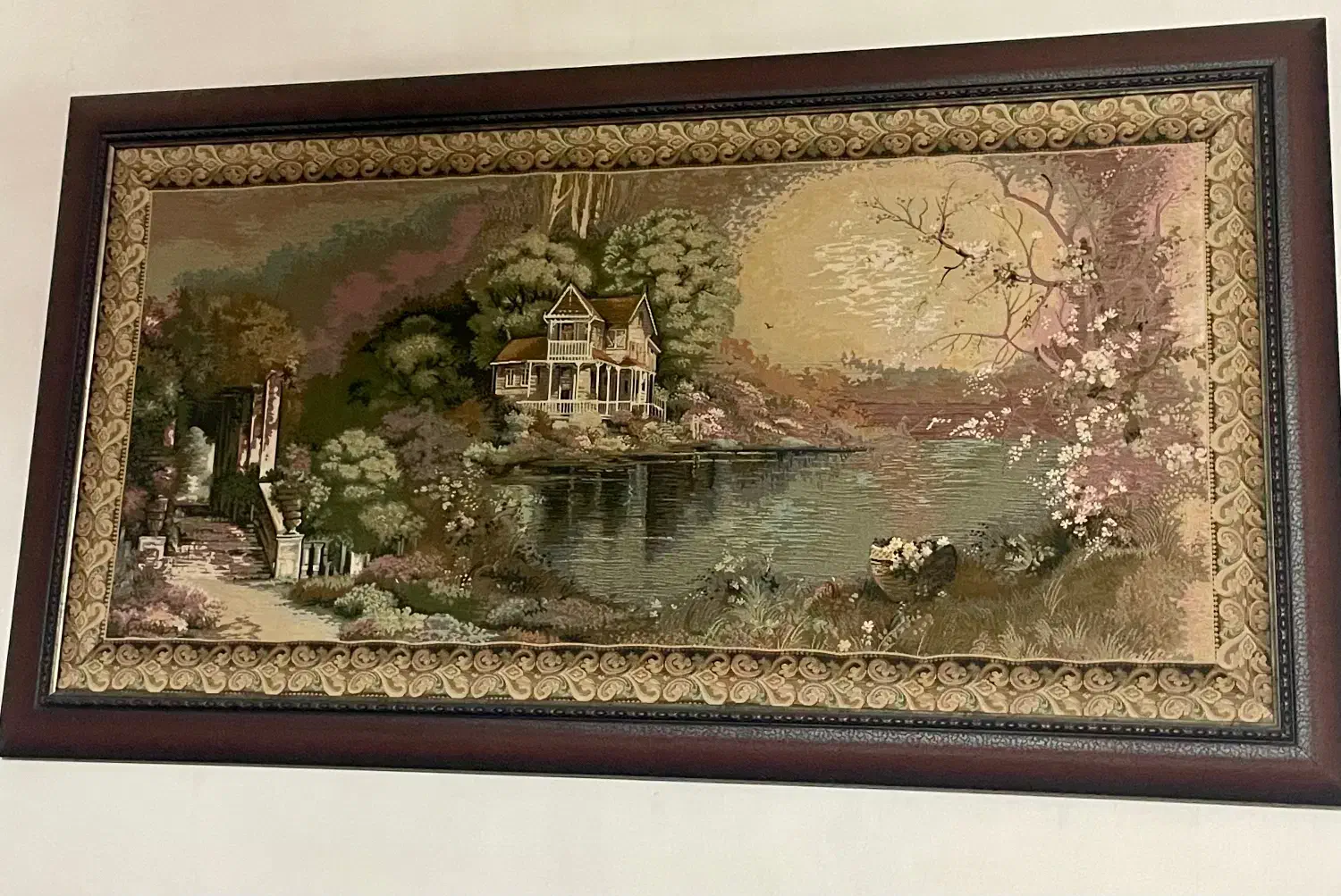 تابلو پارچه ای بزرگ شیک|تابلو فرش|گنبد کاووس, |دیوار