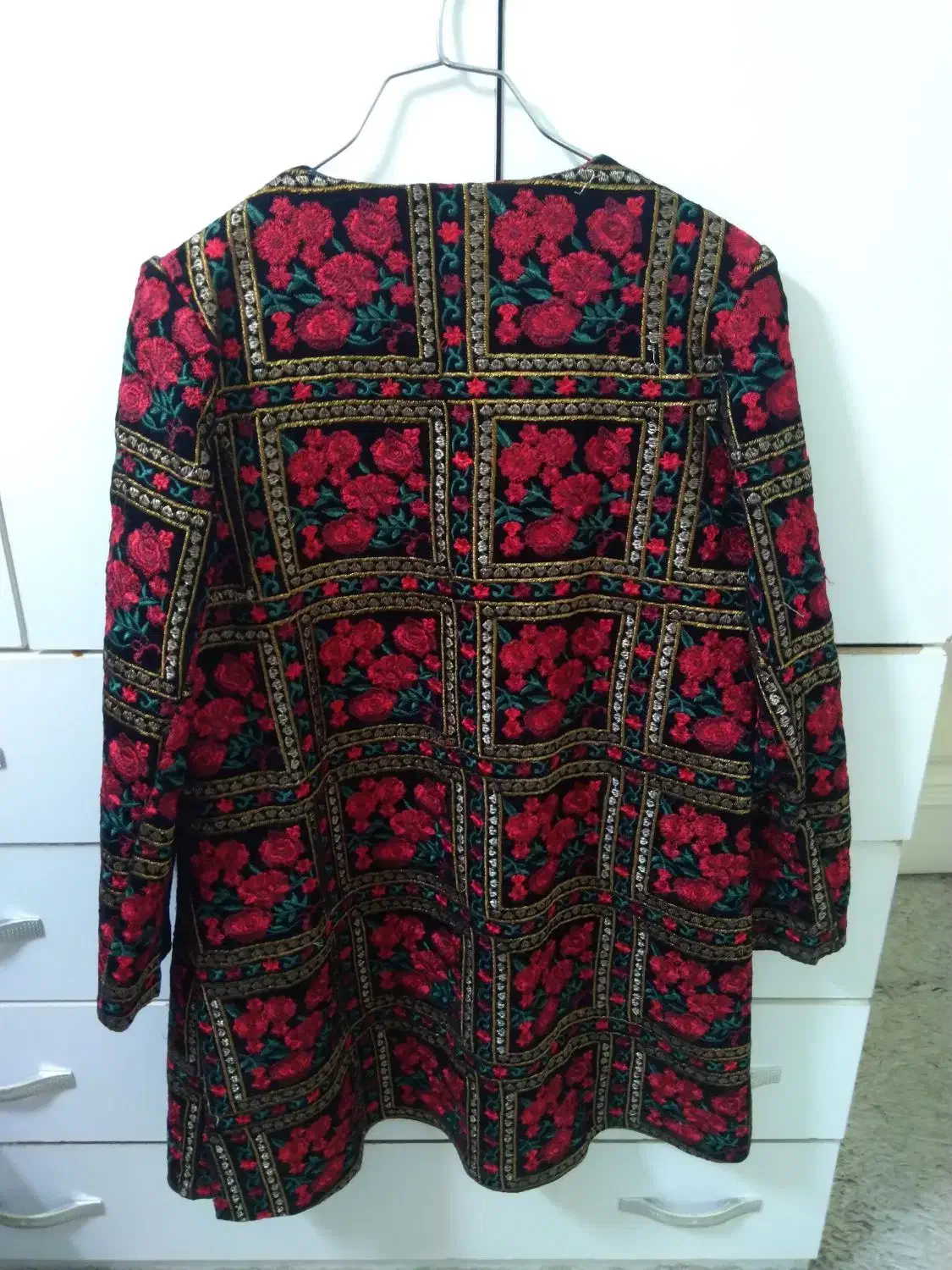 مانتو مجلسی سوزن دوزی مخمل مناسب یلدا 42-44-46|لباس|تهران, آهنگ|دیوار