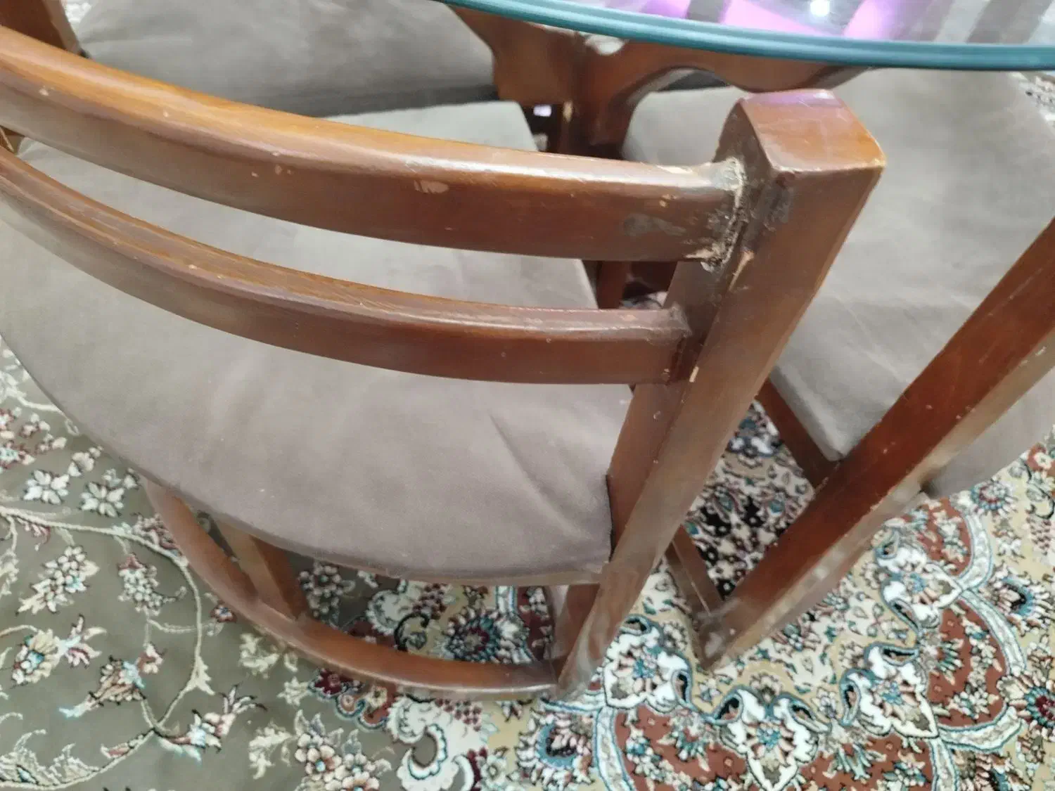 میز نهارخوری چوبی|میز و صندلی غذاخوری|نهاوند, |دیوار