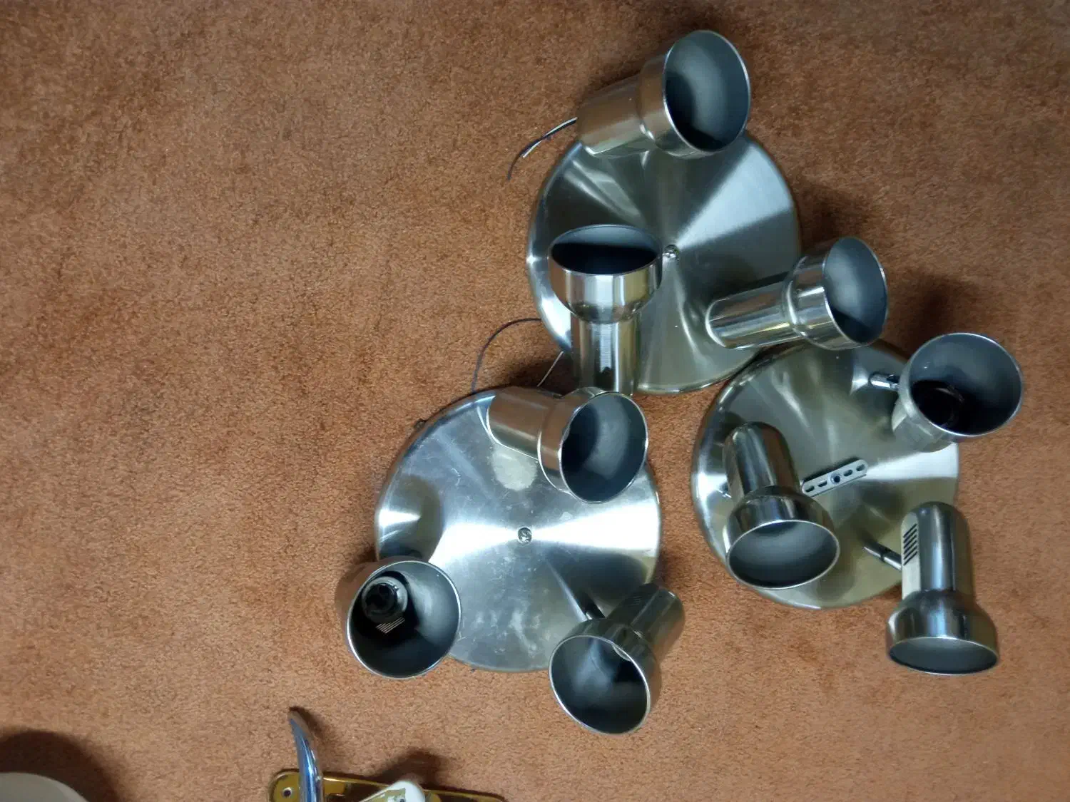 لوستر سقفی استیل 3عدد|لوستر و چراغ آویز|تهران, علم و صنعت|دیوار