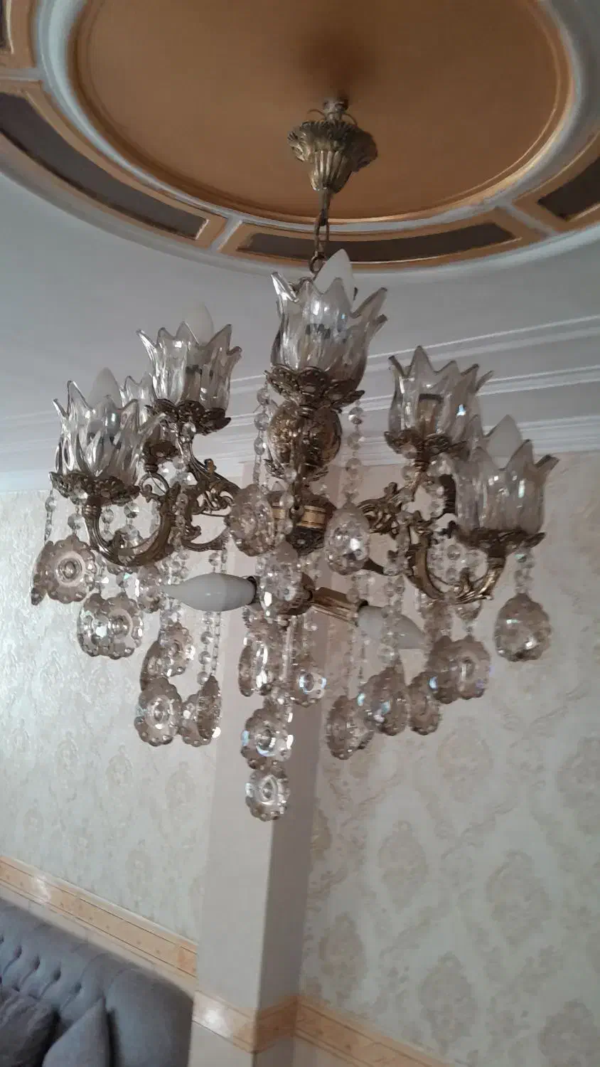 لوستر چراغ.|لوستر و چراغ آویز|همدان, |دیوار