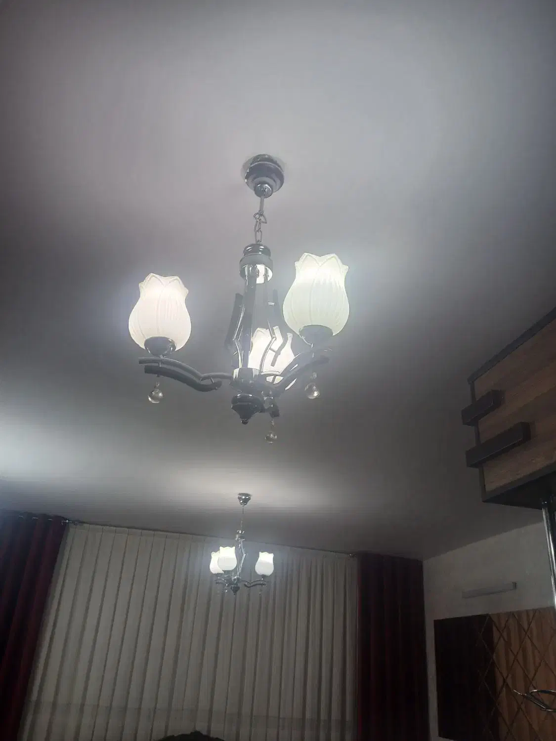 لوستر ۳شاخه یه جفت|لوستر و چراغ آویز|محمدیه-قزوین, |دیوار