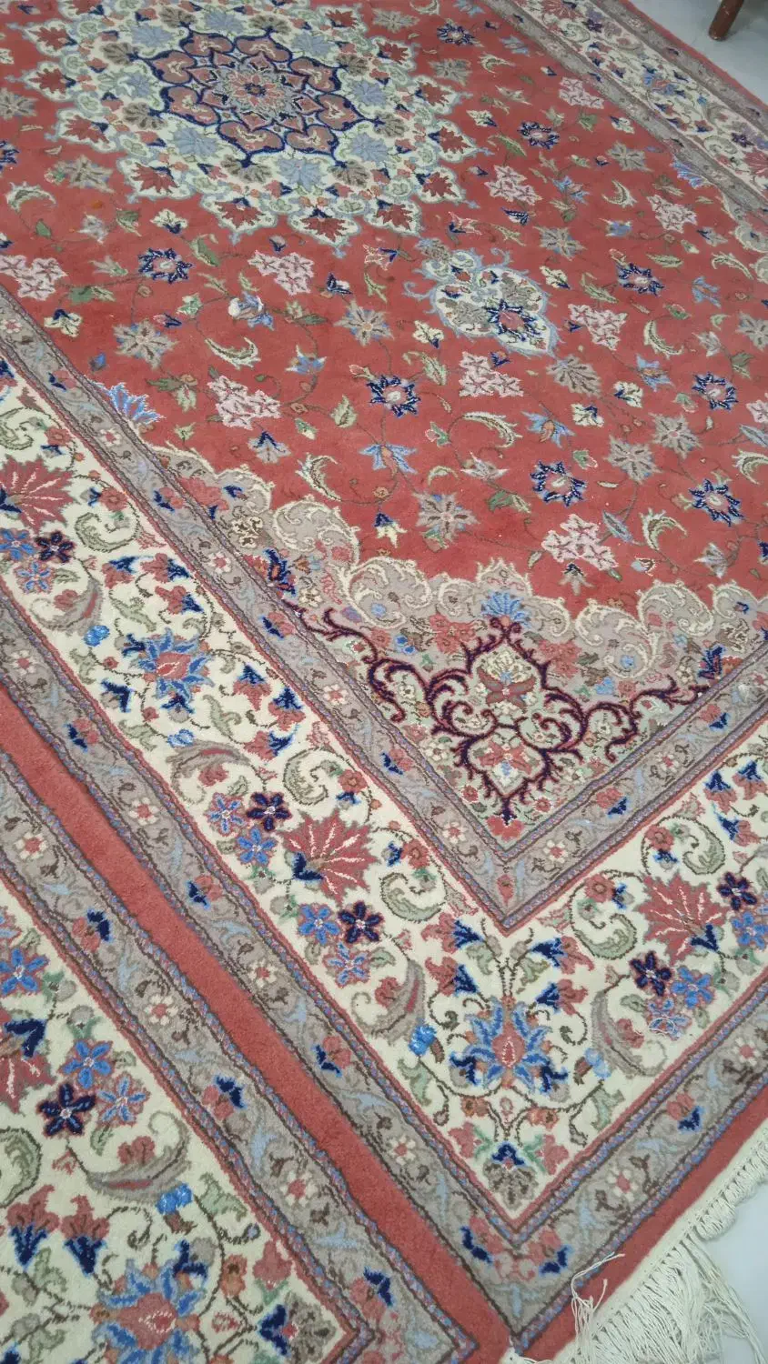 فرش دستبافت (اردکان) جفت ۶ متری طرح شکوفه|فرش|همدان, |دیوار