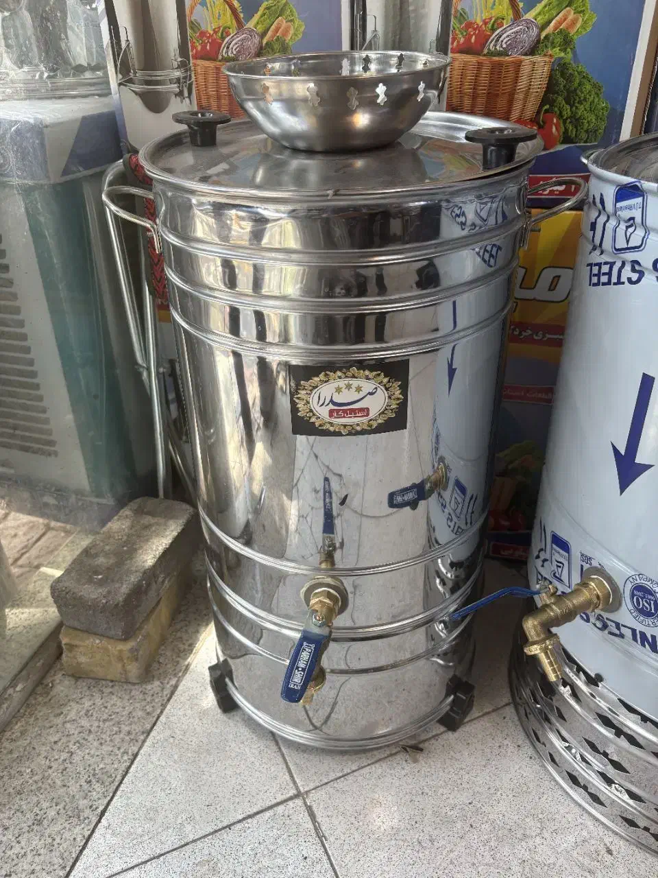 سماور رنگی صنعتی بزرگ هیئتی گازی|سماور، چای‌ساز، قهوه‌ساز|مشهد, شهید آوینی|دیوار