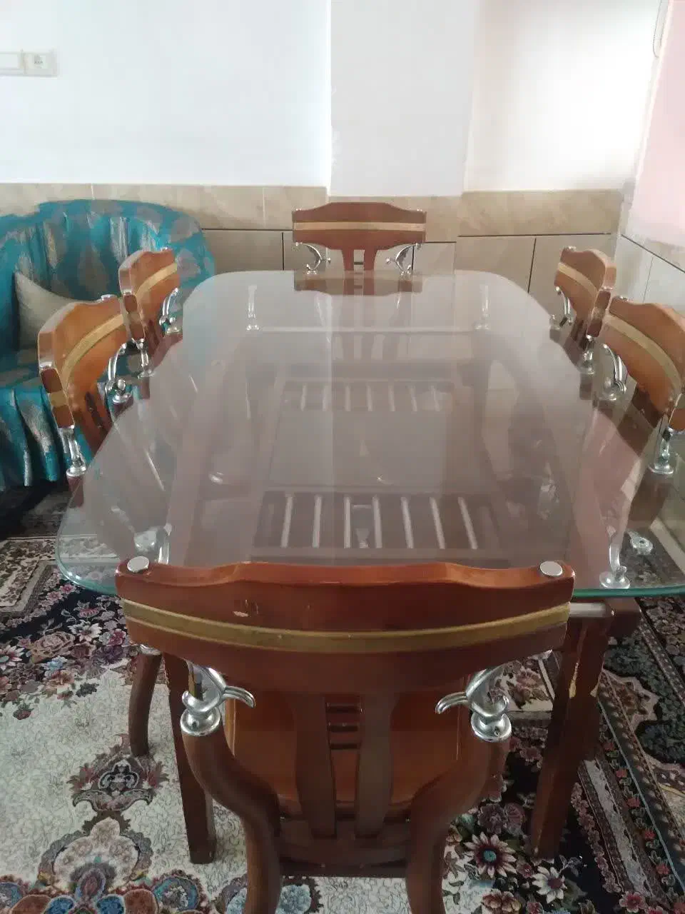 ناهار خوری6نفره|میز و صندلی غذاخوری|شهرکرد, |دیوار