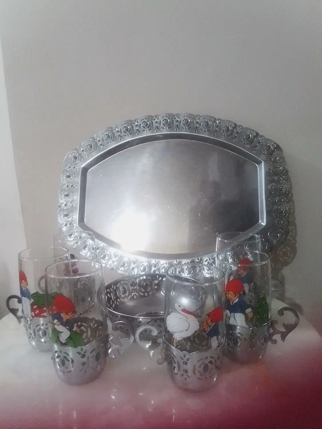 سرویس برنزی آنتیک،قدیمی وعتیقه|کلکسیون اشیاء عتیقه|سهند, |دیوار