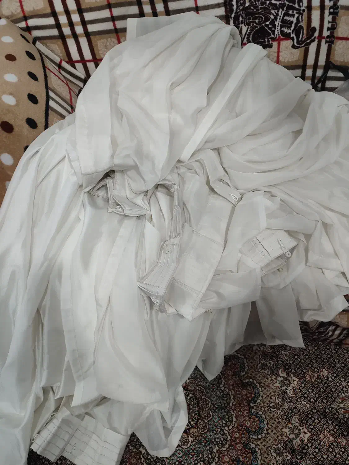 پرده طوری حریر|پرده، رانر، رومیزی|خوی, |دیوار