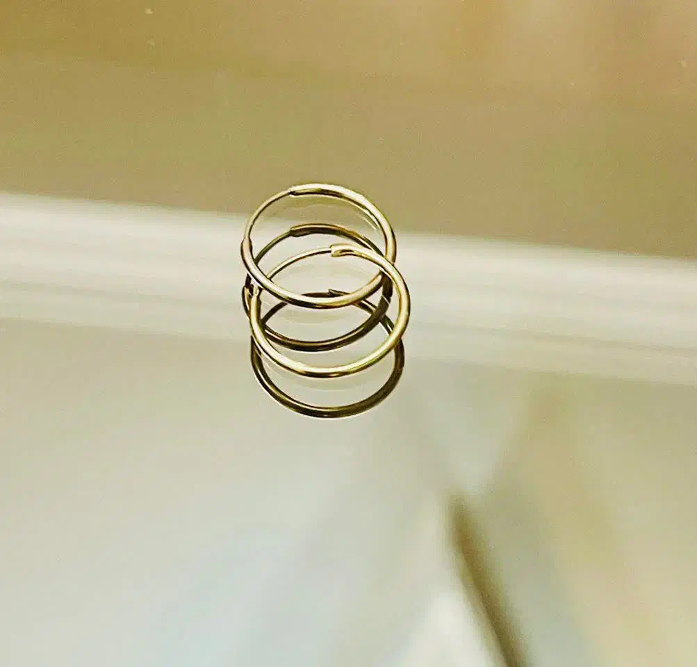 گوشواره حلقه ای از ۴میلیون طلا کم وزن|جواهرات|ساوه, |دیوار