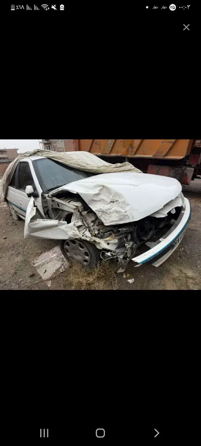 معاوضه خودرو پارس و پول نقد با خودرو تصادفی وچپی|خودرو سواری و وانت|همدان, |دیوار