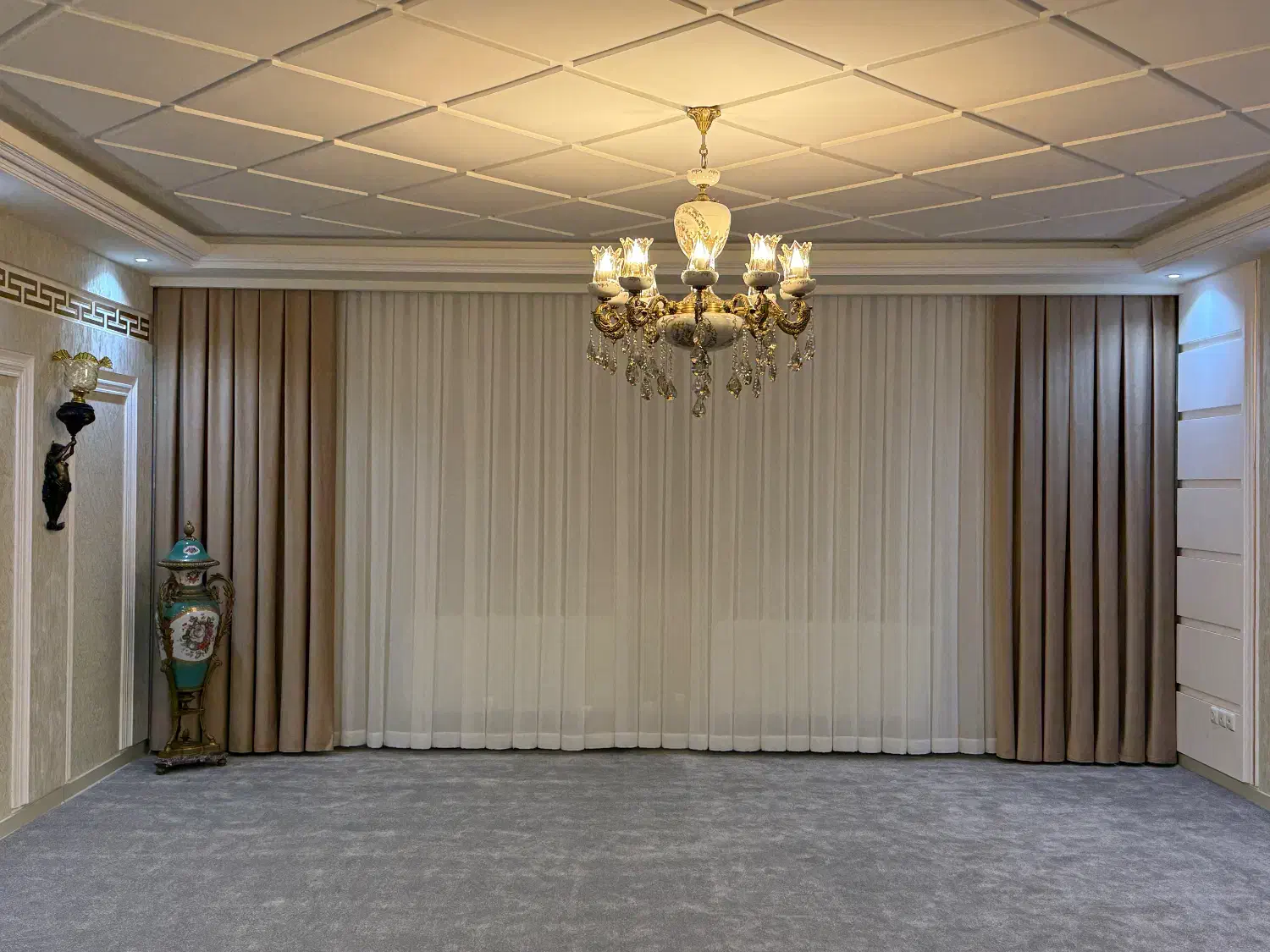 انواع پرده های توری پلیسه ای پانچی زبرا مینمال|پرده، رانر، رومیزی|اردبیل, |دیوار