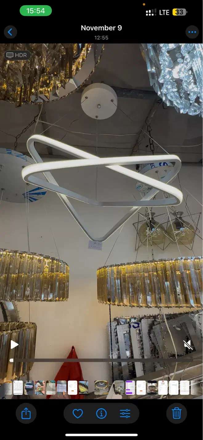 لوستر اتاق خوابی|لوستر و چراغ آویز|گرگان, |دیوار