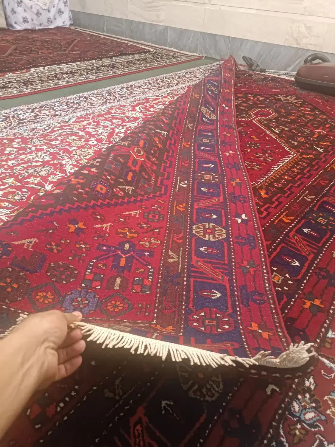 فرش گبه|گلیم، جاجیم، گبه|قم, ولیعصر|دیوار