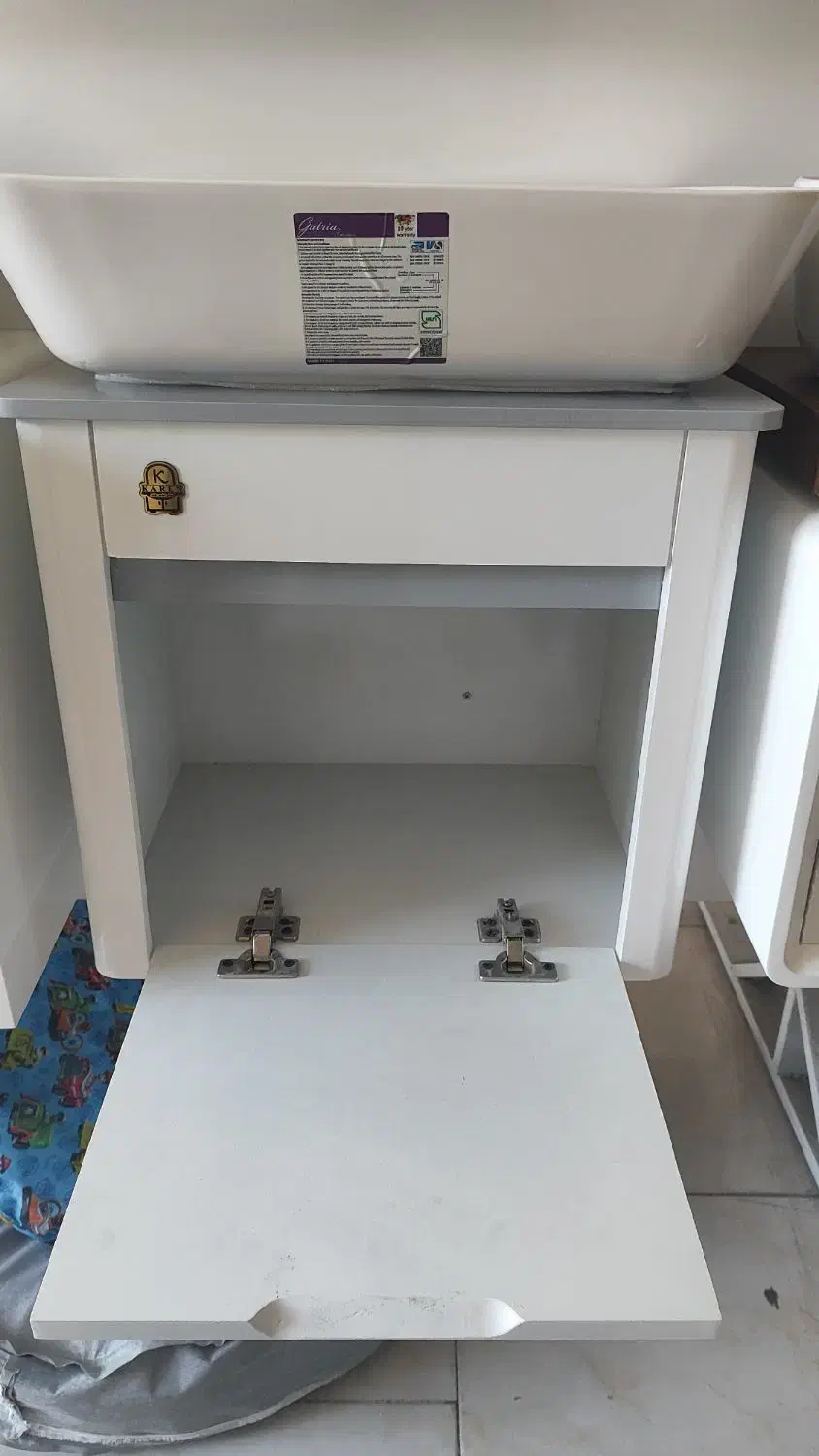 روشویی کابینتی ۵۰ در ۳۵ طوسی صفحه ای|لوازم سرویس بهداشتی|ارومیه, |دیوار