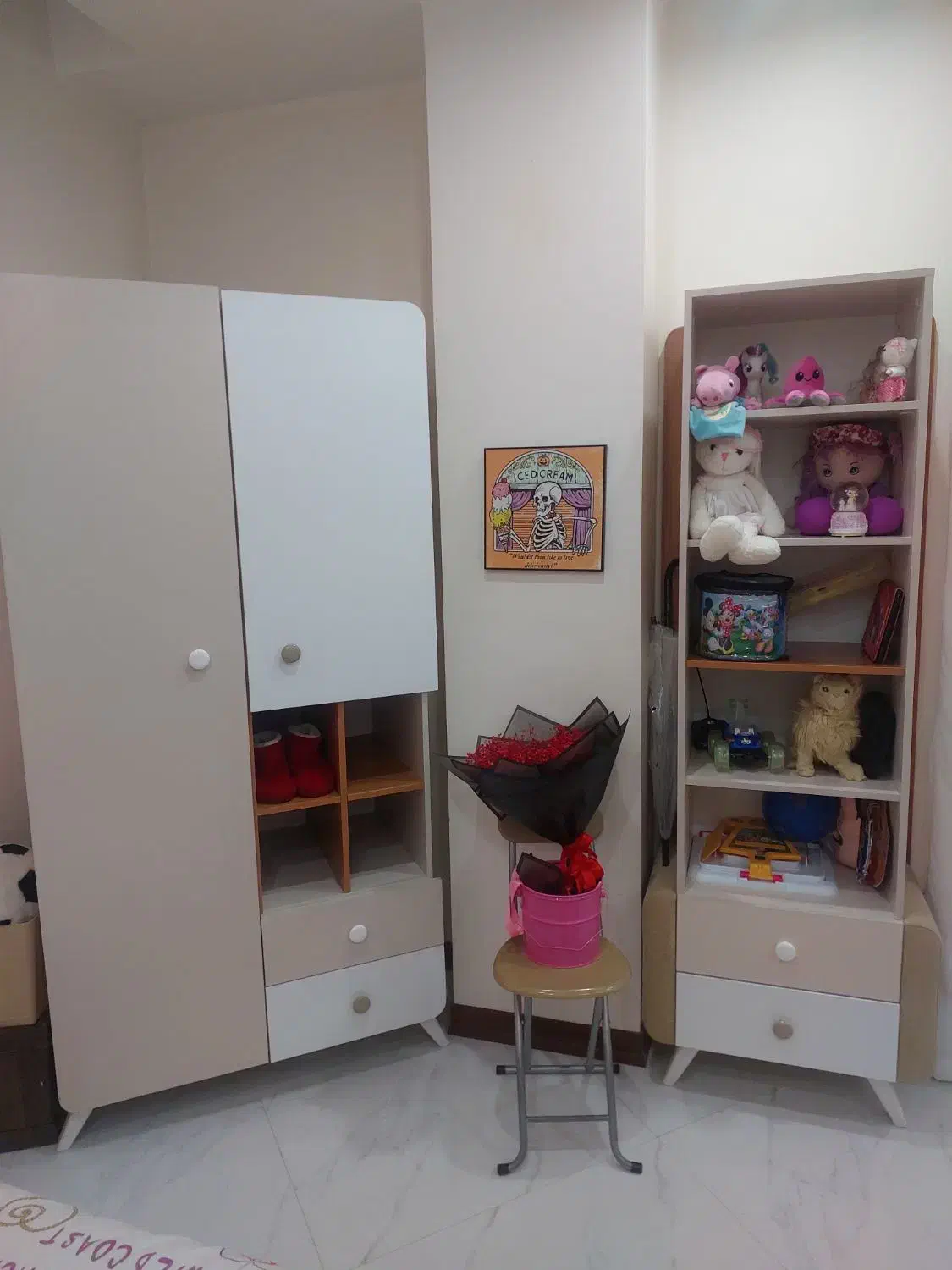 سرویس خواب کودک آپادانا کامل و لوکس|تخت و سرویس خواب|پرند, فاز ۱|دیوار