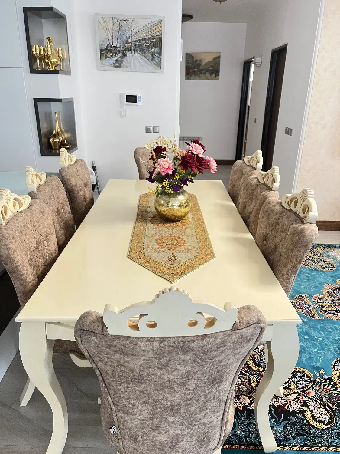 میز نهارخوری 8نفره|میز و صندلی غذاخوری|رامسر, |دیوار