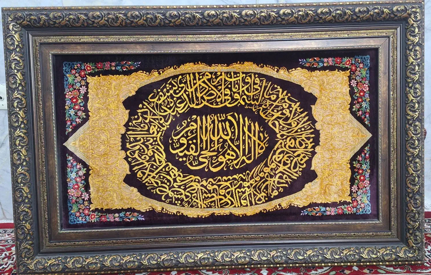 تابلو فرش تمام ابریشم|تابلو فرش|یزد, |دیوار