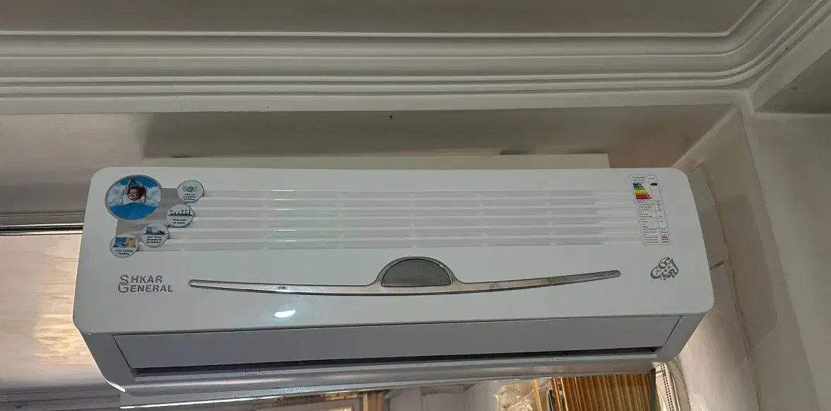 کولر گازی18000 جنرال شکار مدل GNRR-18GRAA|کولر گازی و فن‌کوئل|مراغه, |دیوار