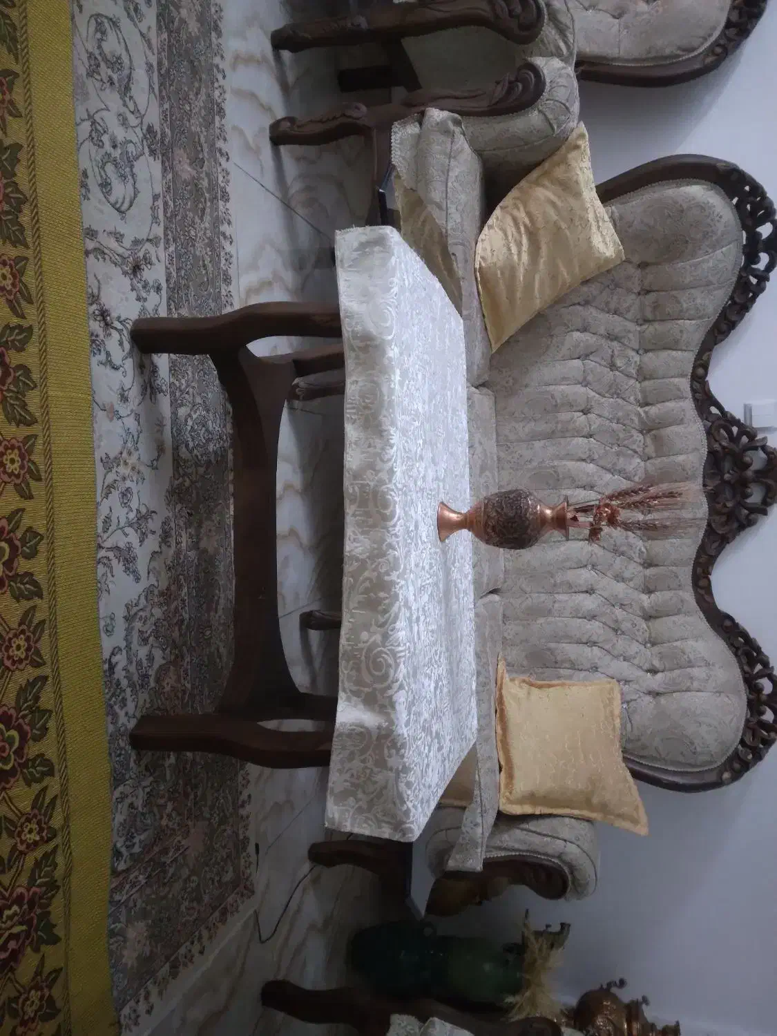 مبل سلطنتی ۹ نفره|مبلمان خانگی و میز عسلی|تفرش, |دیوار