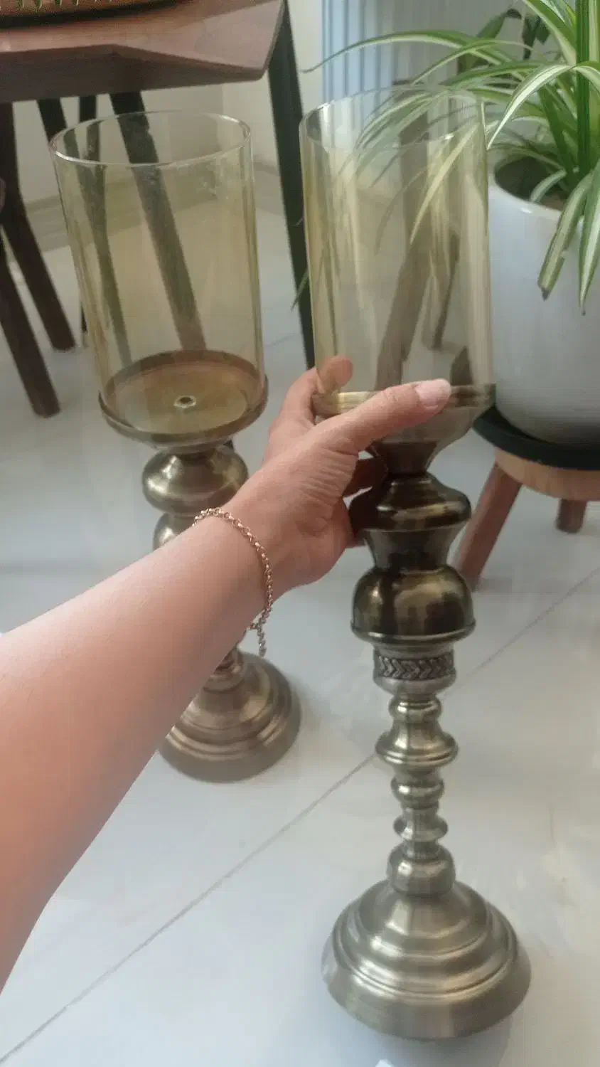 شمعدان کنار سالنی برنجی|صنایع دستی و سایر لوازم تزئینی|فردیس, فردیس|دیوار