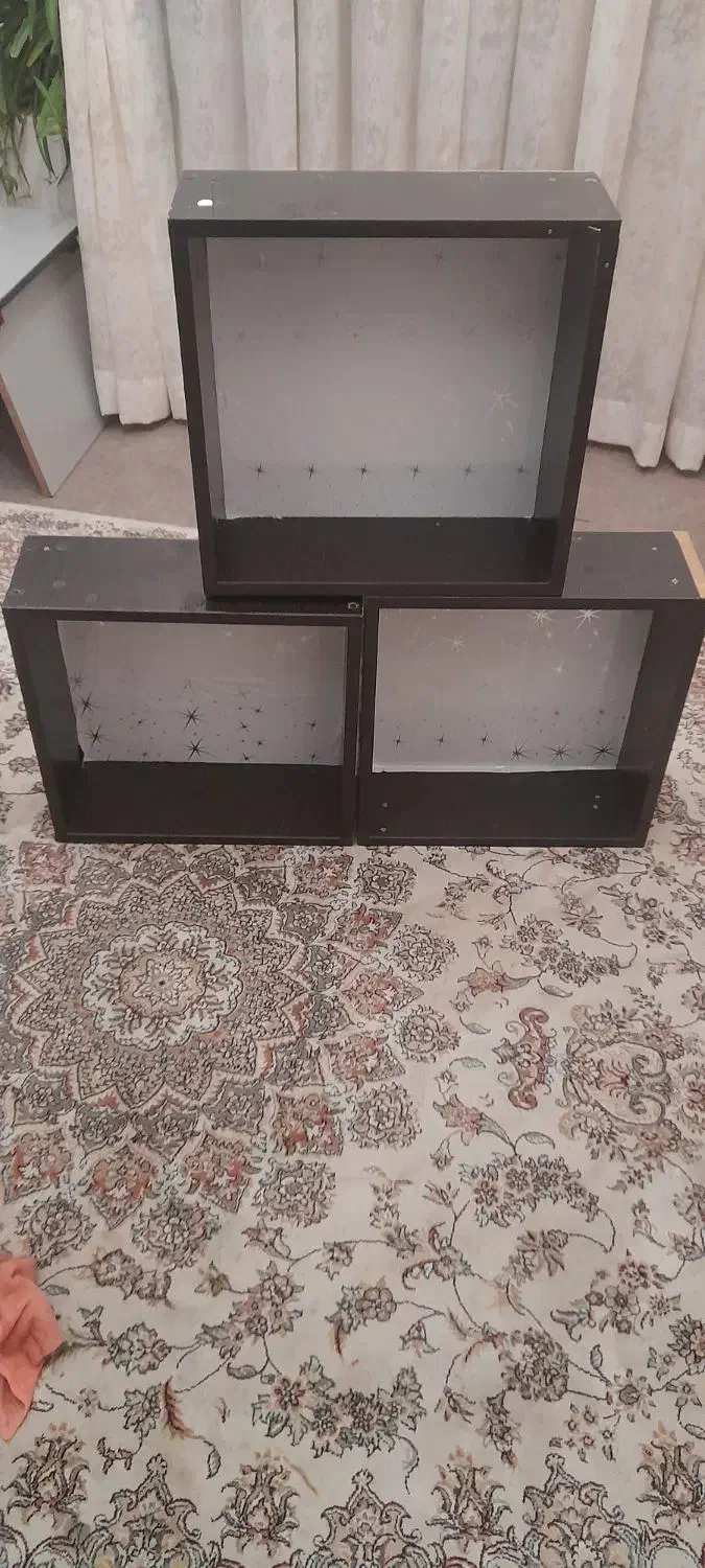 شلف چوبی سه تیکه|کتابخانه، شلف، قفسه‌های دیواری|تهران, امام زاده عبدالله|دیوار