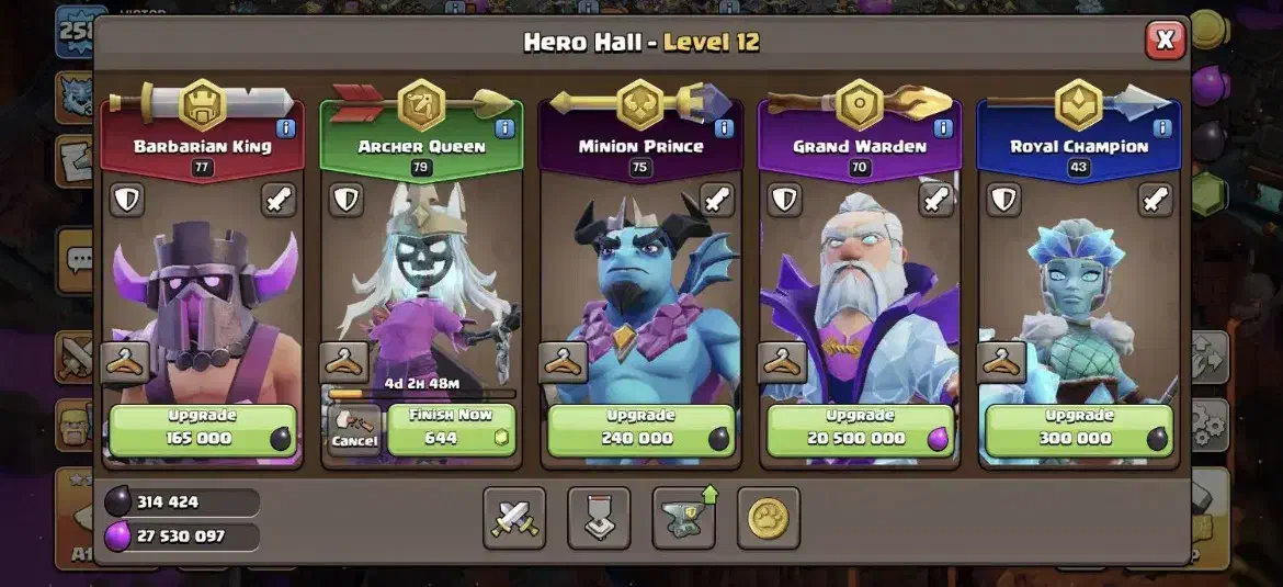 کلش اف کلنز تان ۱۸ لول ۲۵۸ مکث قابل چنج|کنسول، بازی ویدئویی و آنلاین|تهران, زعفرانیه|دیوار