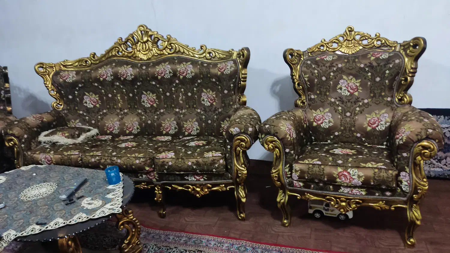 مبل سلطنتی 9نفره|مبلمان خانگی و میز عسلی|سنگر, |دیوار