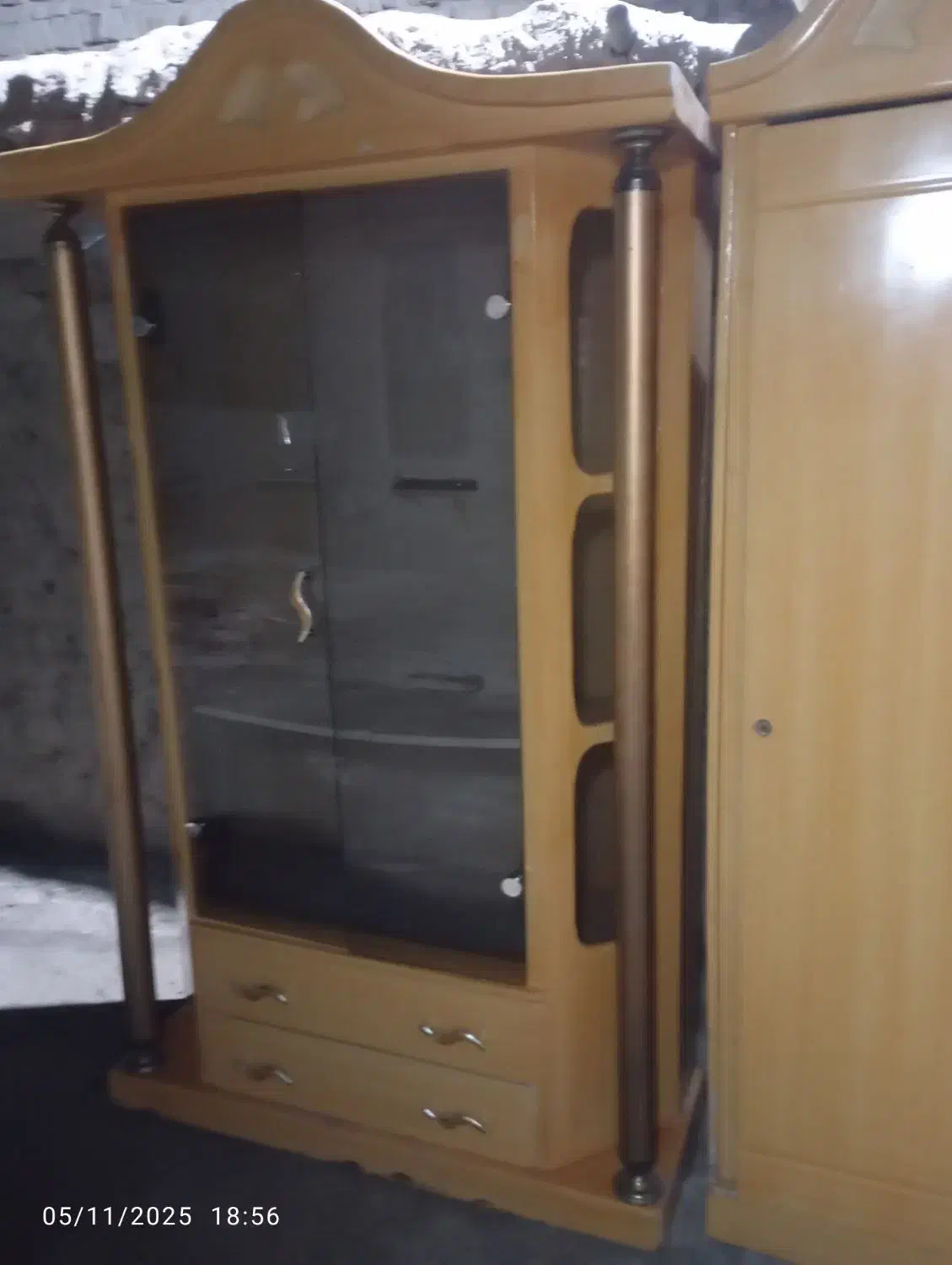 بوفه چوبی سه طبقه و دراور و کمد لباس|بوفه، ویترین، کنسول|زابل, |دیوار