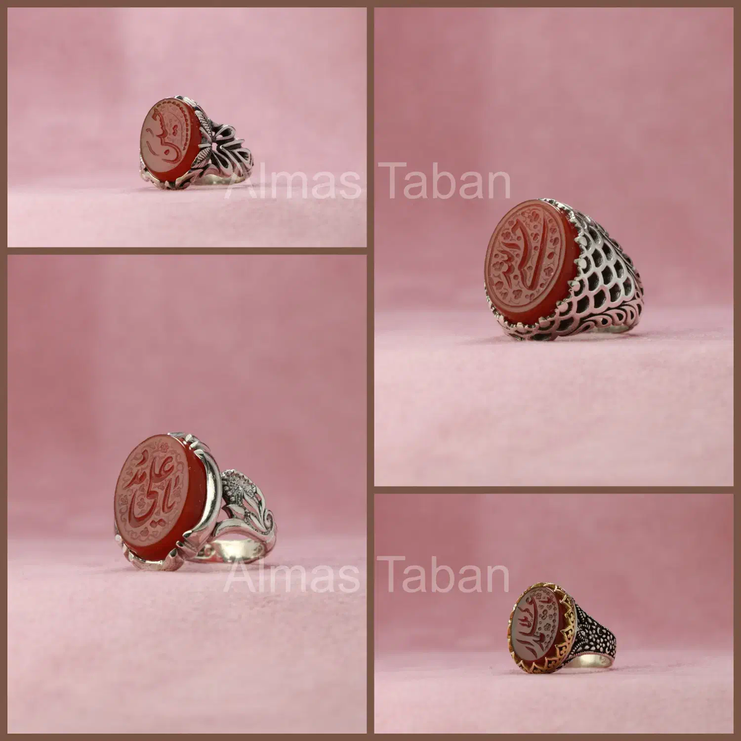 انگشتر های مردانه عقیق سرخ حکاکی شده|جواهرات|مشهد, چهنو|دیوار