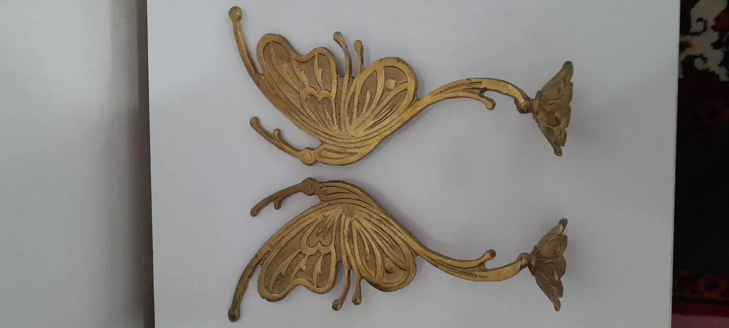 یک جفت پروانه و جاکلیدی برنز|مجسمه، تندیس، ماکت|اهر, |دیوار