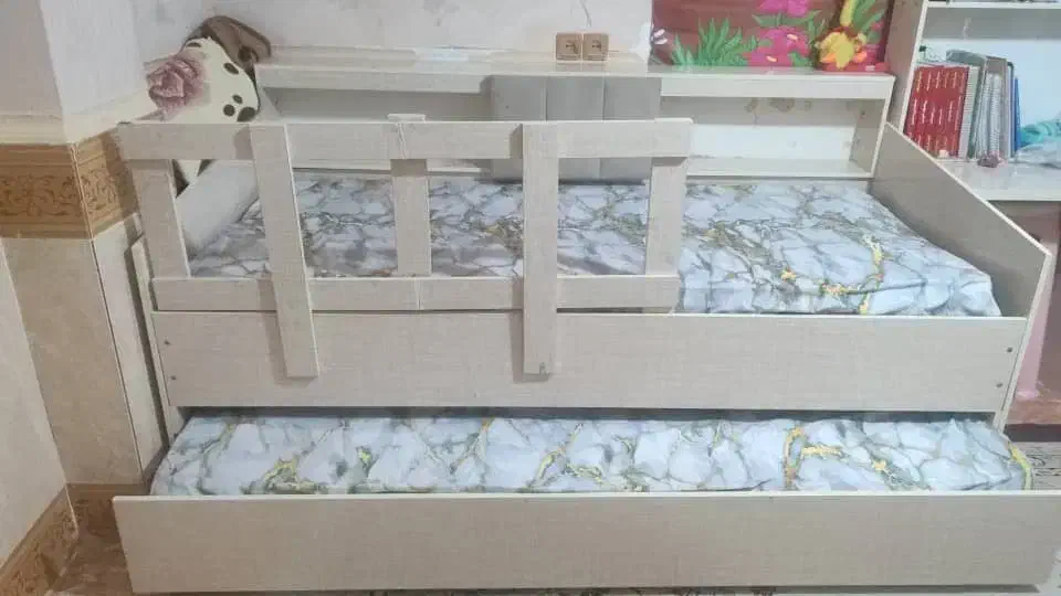 تخت دو طبقه کشویی|تخت و سرویس خواب|یاسوج, |دیوار