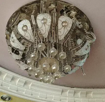 لوستر|لوستر و چراغ آویز|اصفهان, باغ فدک|دیوار