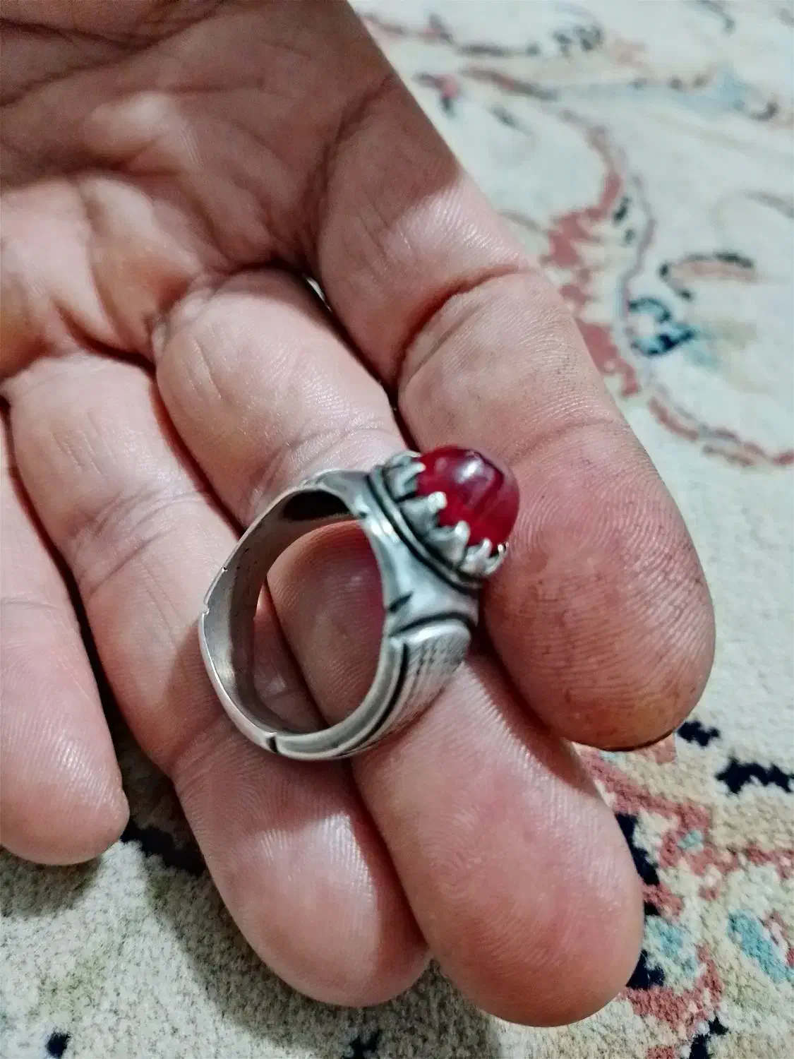 انگشتر یاقوت سرخ کهنه رکاب دست ساز نامی(پدر)|جواهرات|محمدشهر, محمدشهر|دیوار