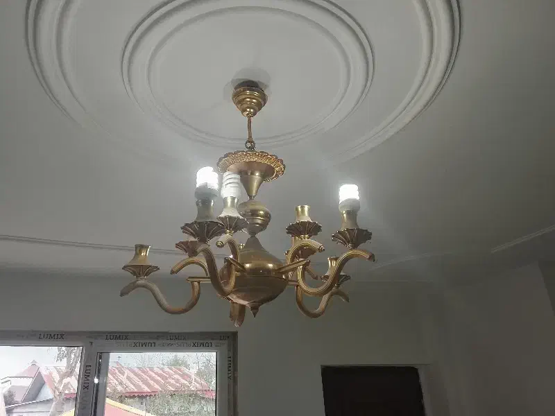لوستر ۵شاخه انتیک|لوستر و چراغ آویز|بندر انزلی, معلم|دیوار