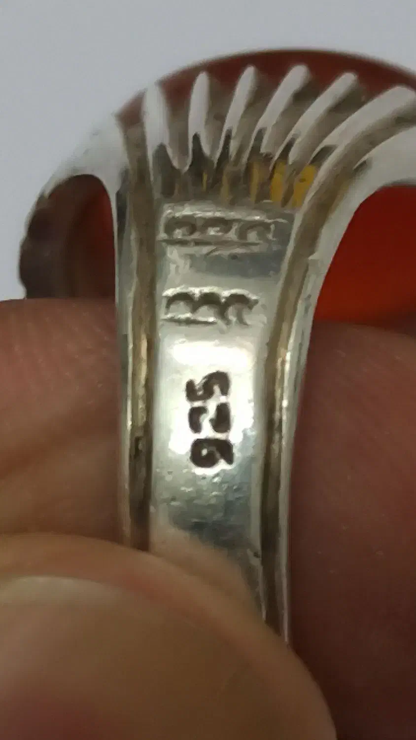 انگشتر نقره مردانه با عقیق طبیعی یمنی|جواهرات|بروجرد, |دیوار