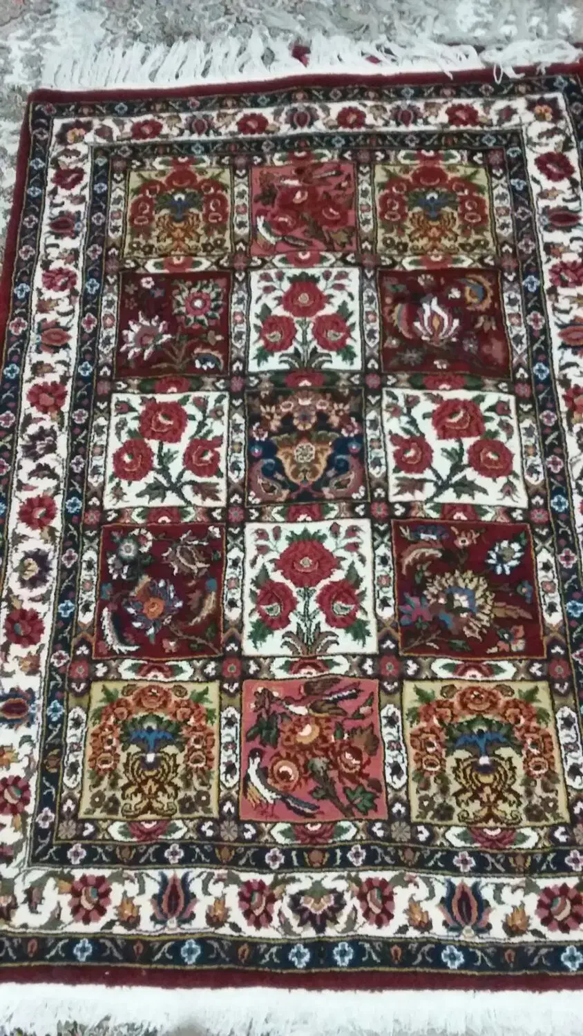 زرع و نیم دست بافت بختیاری تازه از دار افتاده|فرش|اصفهان, الهیه|دیوار