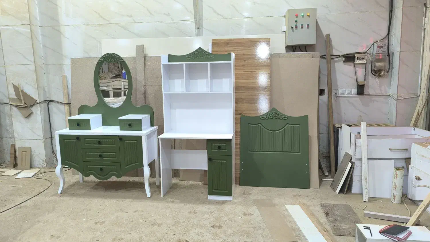 تخت خواب جوان ست کامل مدل انتیک|تخت و سرویس خواب|زنجان, |دیوار