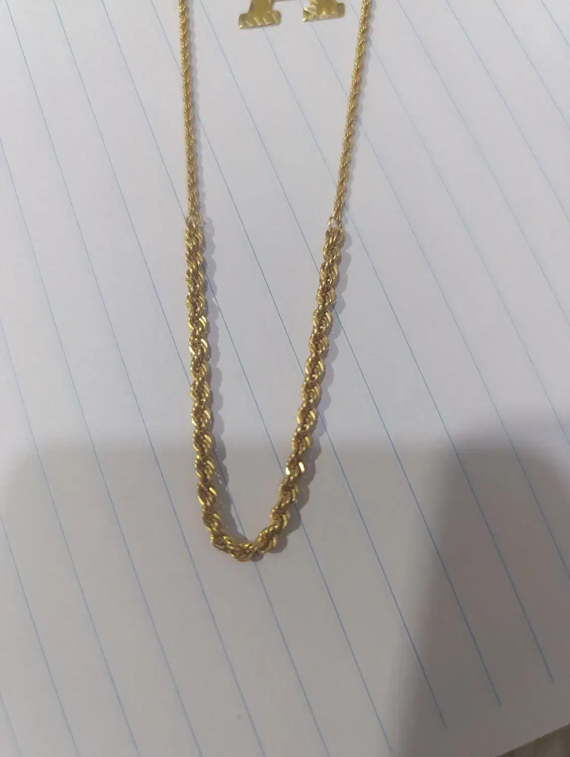 زنجیرطنابی طلا سبک|جواهرات|خرمآباد, |دیوار