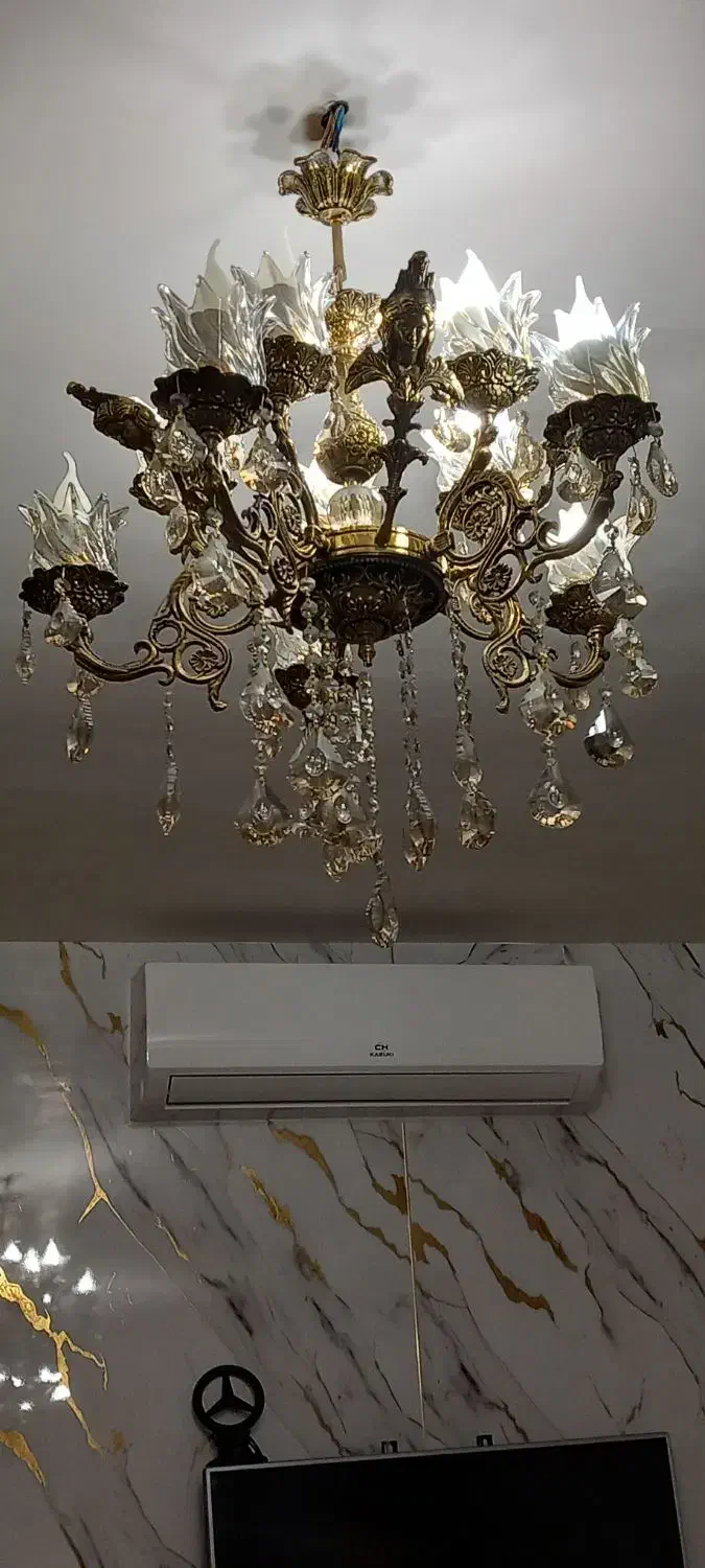 لوستر برنز|لوستر و چراغ آویز|تبریز, |دیوار