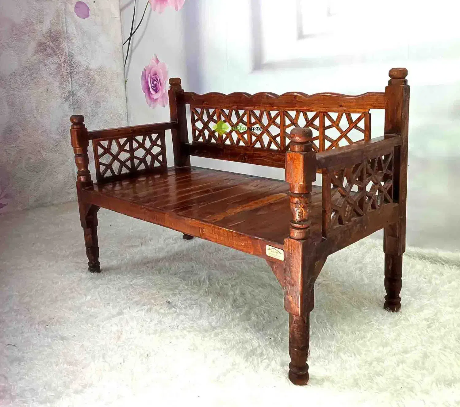 تخت سنتی دونفره بامیز|تخت و سرویس خواب|یزد, |دیوار