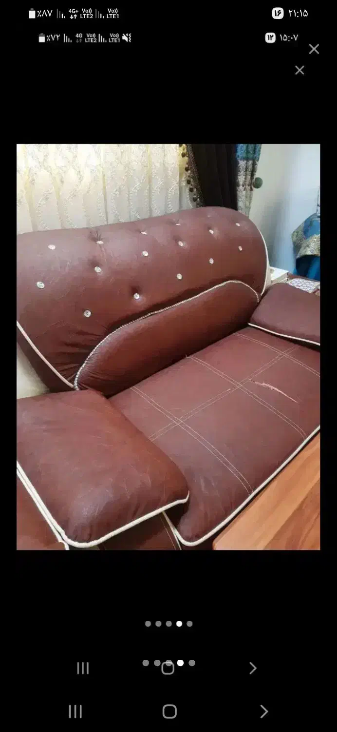 مبل چرم ۷ نفره|مبلمان خانگی و میز عسلی|لنگرود, |دیوار