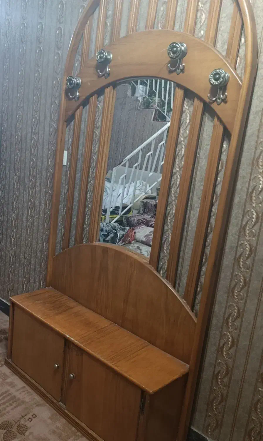 جا لباسی چوبی|جاکفشی، کمد، دراور|طرقبه, |دیوار