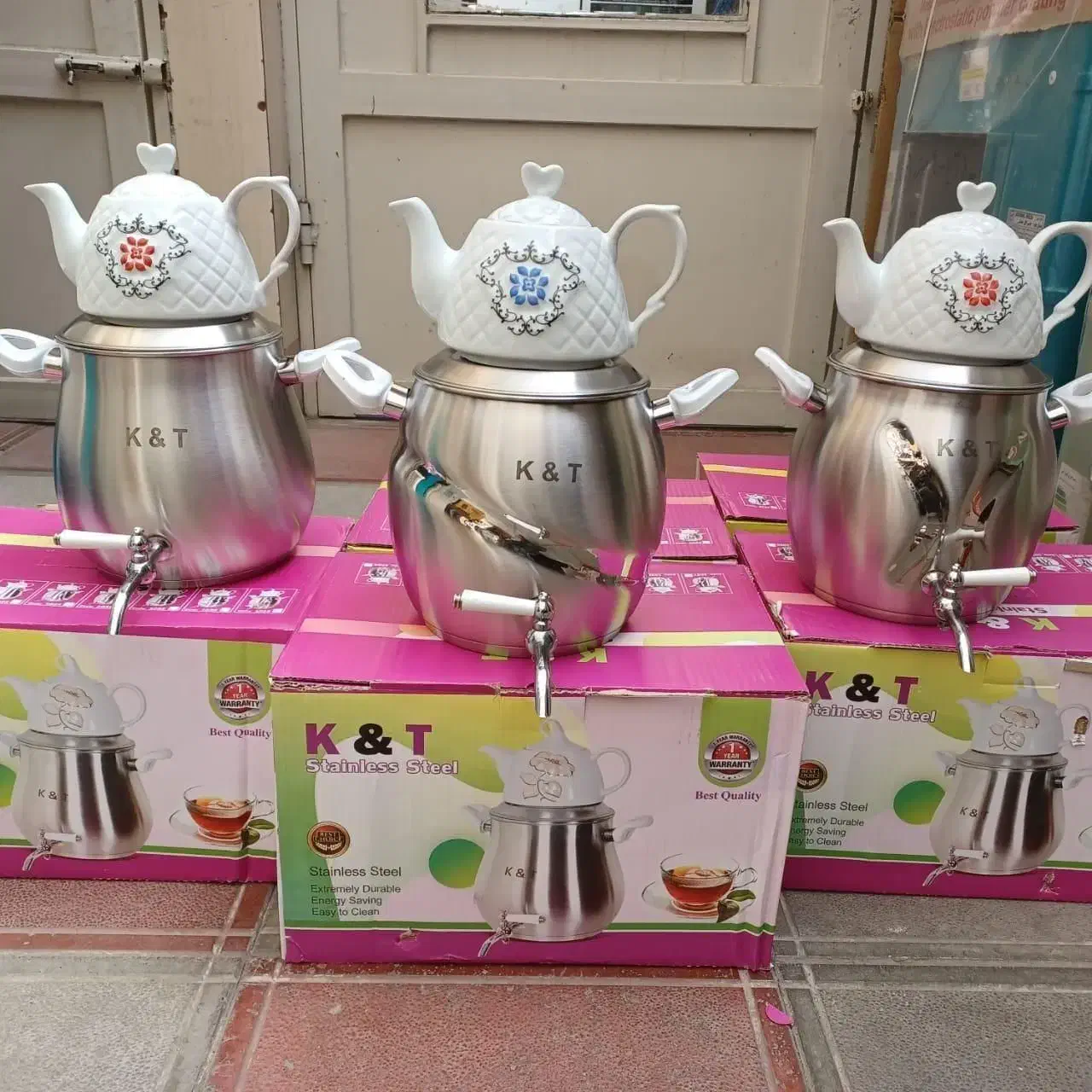 کتری قوری شیردار استیل کف‌ چدن ضد زنگ ۶ لیتر|قوری، کتری، قهوه‌ساز دستی|مشهد, طلاب|دیوار