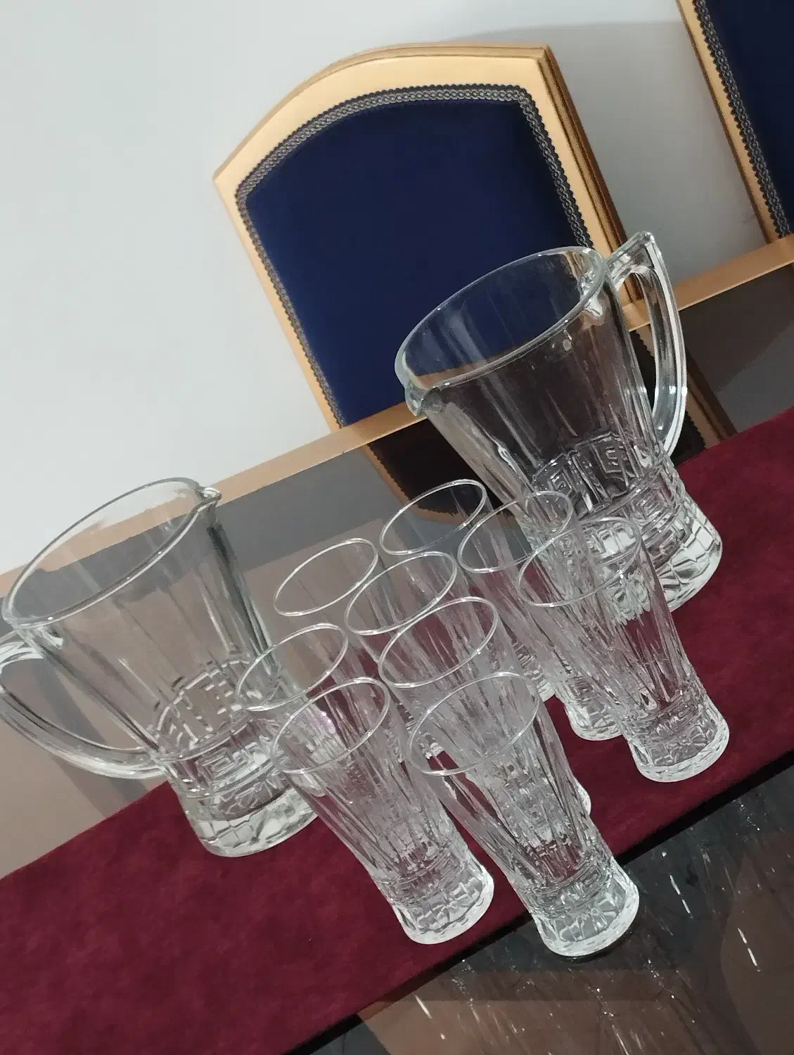 دوتا پارچ و9عدد لیوان ورساچه فرانسه|ظروف سرو و پذیرایی|مرند, |دیوار