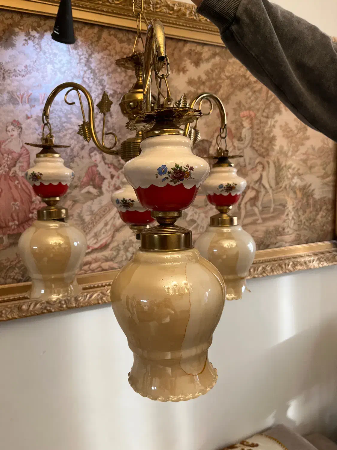 لوستر قدبمی ایتالیایی|لوستر و چراغ آویز|تهران, نازی‌آباد|دیوار