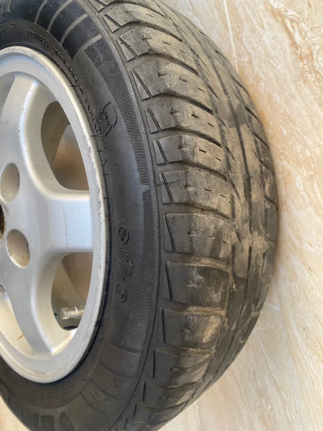 رینگ و لاستیک میتسوبیشی لنسر 1993،سایز 13،پراید|قطعات یدکی و لوازم جانبی|فردیس, شهرک هفده شهریور|دیوار